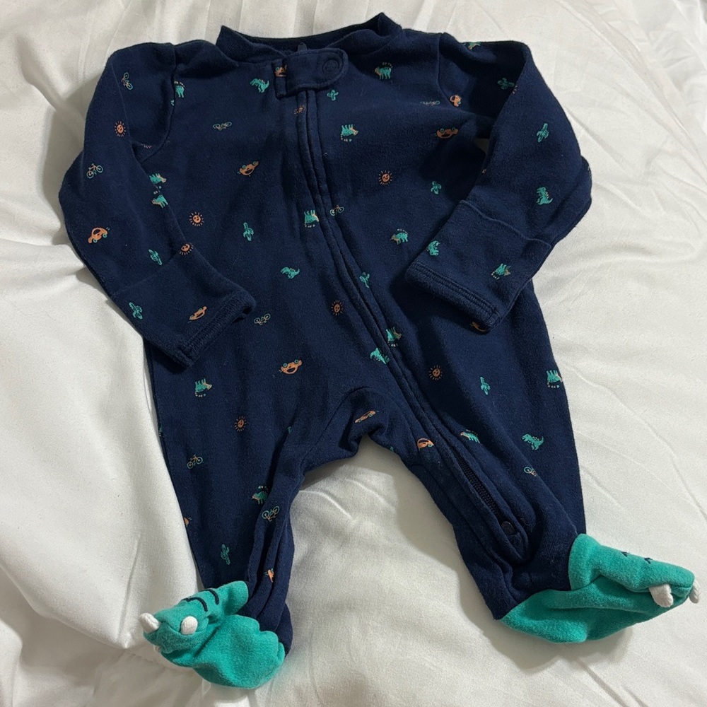 Carter's Navy One Piece with Dinosaur Accents